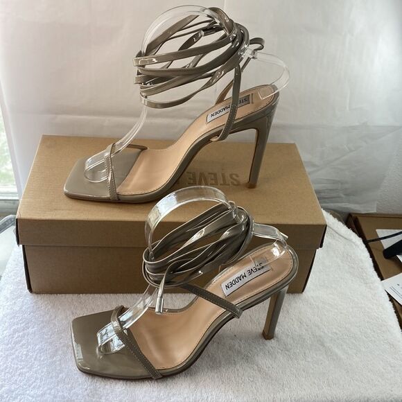 Steve Madden Uplift in Grey Patent Leather Size 8.5 - Picture 3 of 8